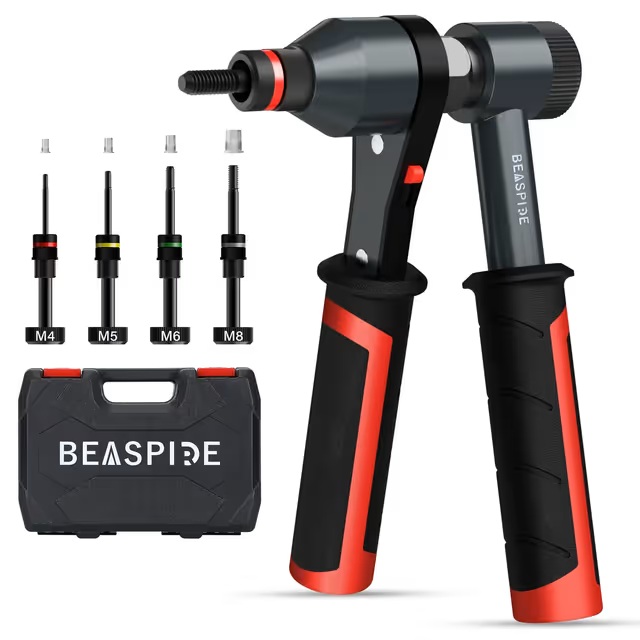 Srieginių kniedžių kniediklis